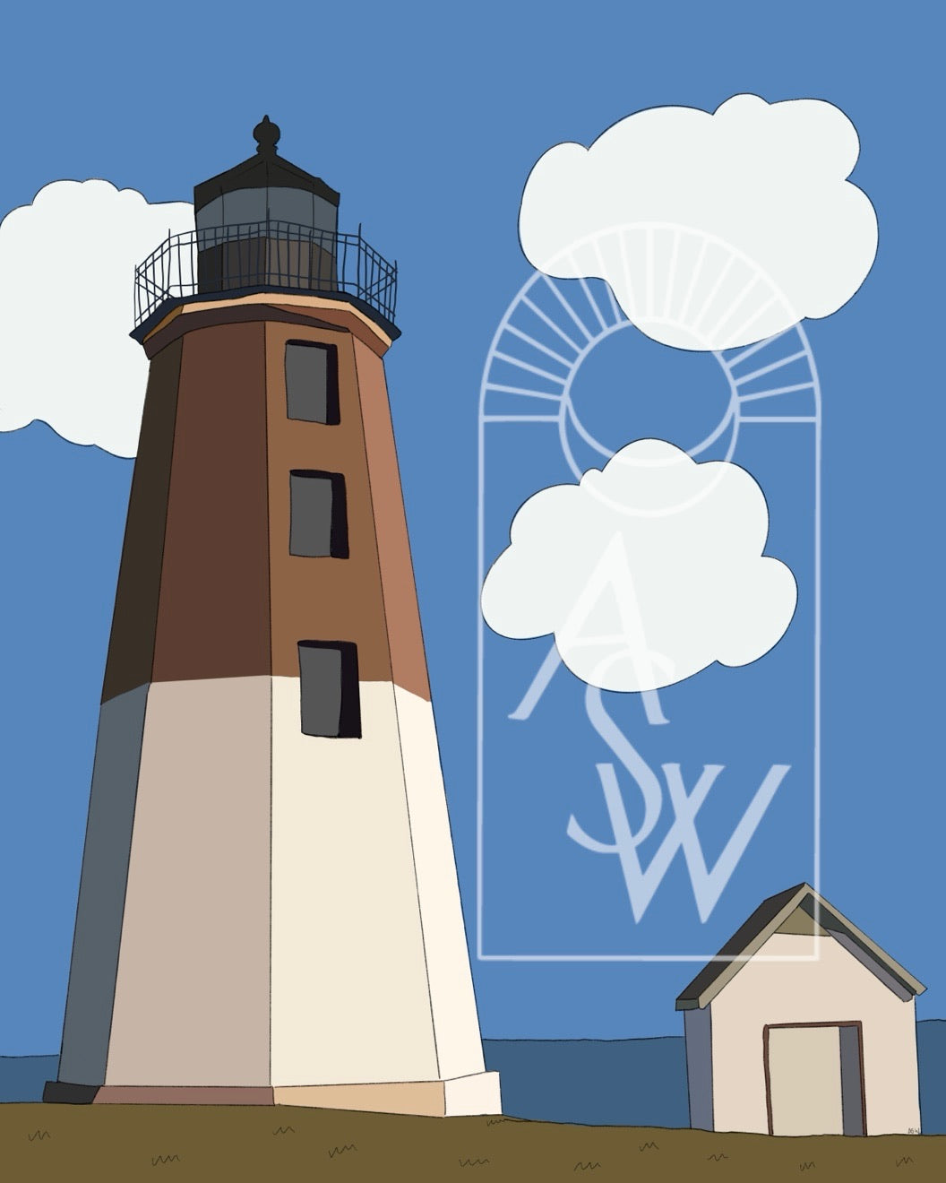 Point Judith Lighthouse, Narragansett RI Print