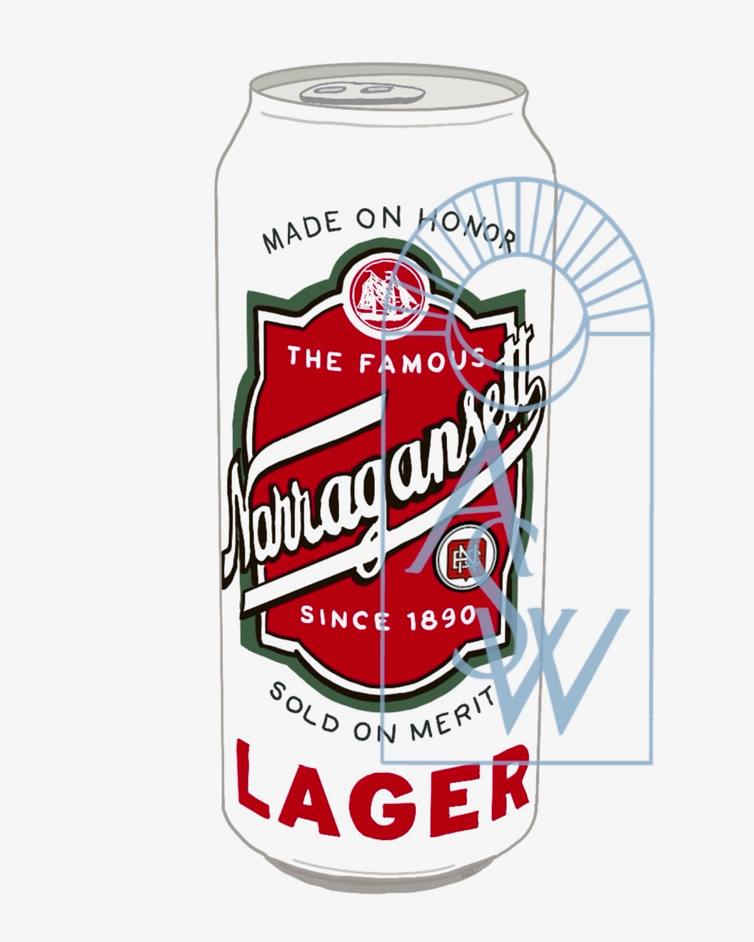 Narragansett Can Illustration