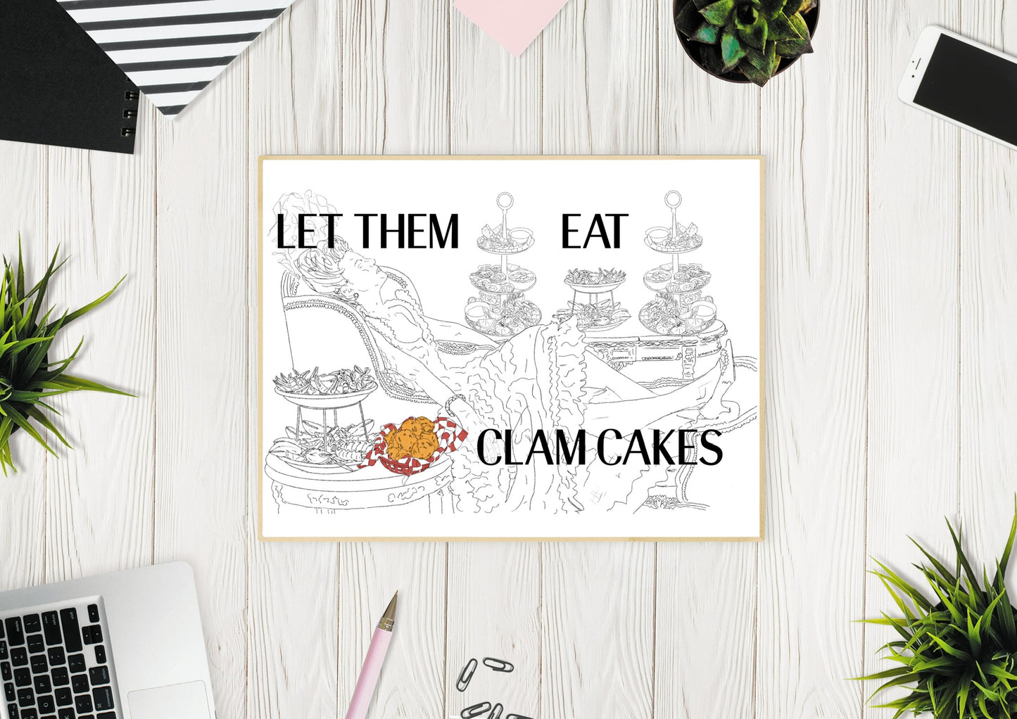 Marine Antoinette | LET THEM EAT CLAM CAKES Illustration