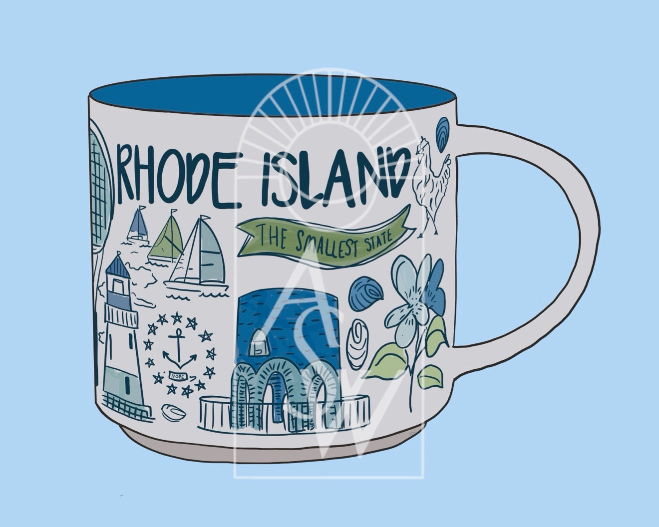 Rhode Island "Been There" Mug Illustration