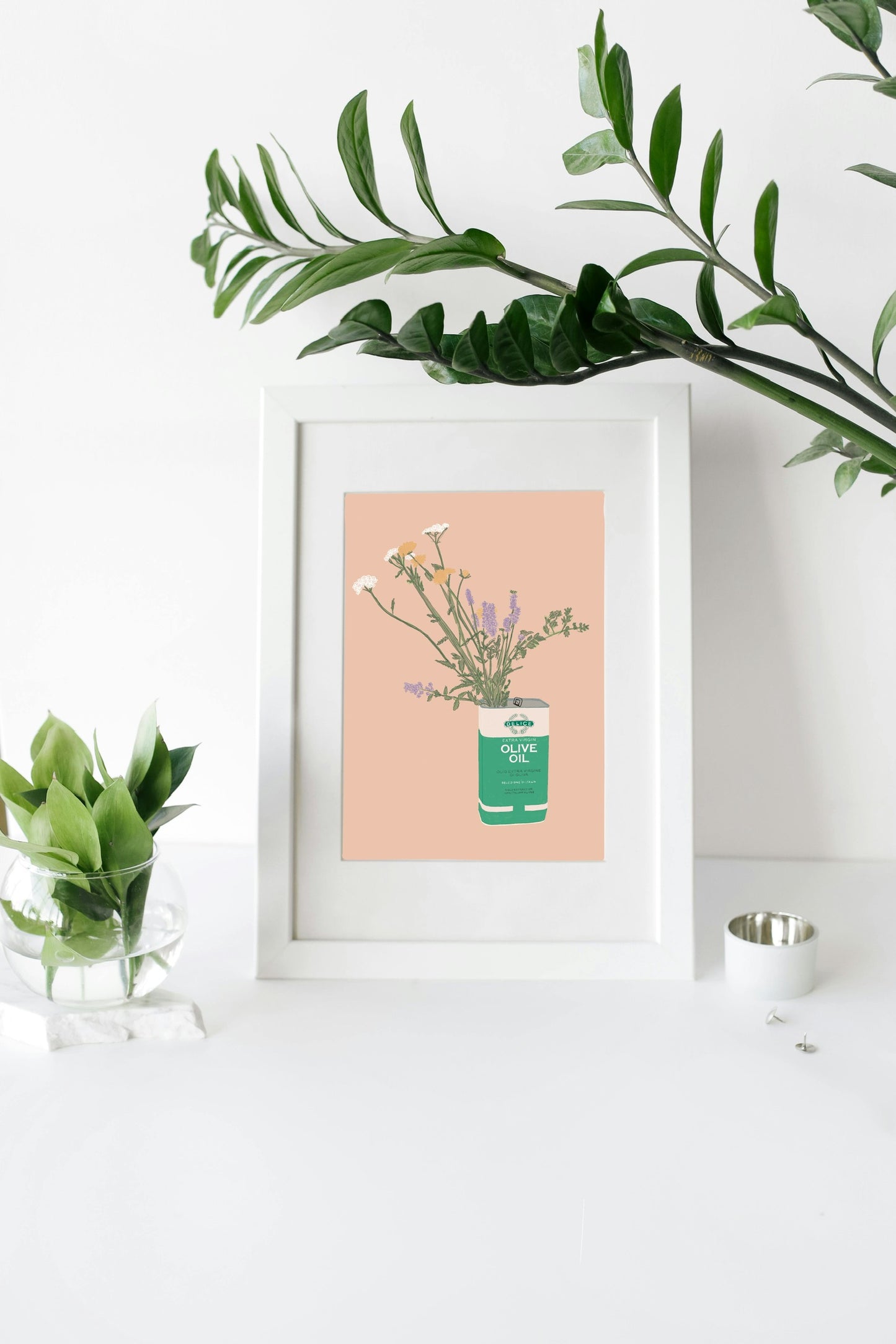 Wildflower Bouquet in Italian Olive Oil Can