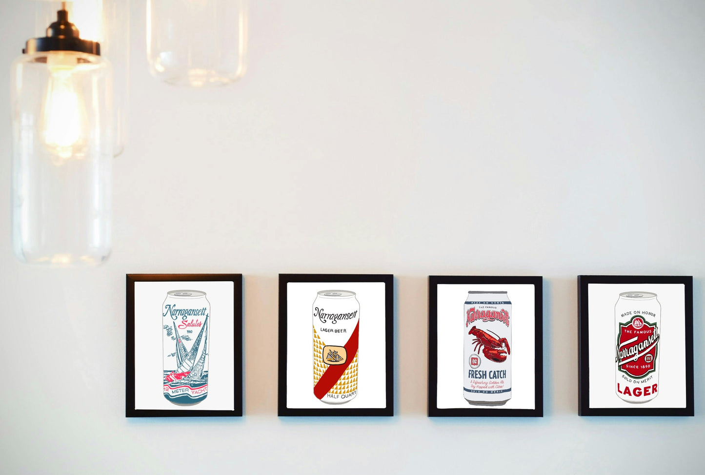 Fresh Catch - Narragansett Beer Illustration