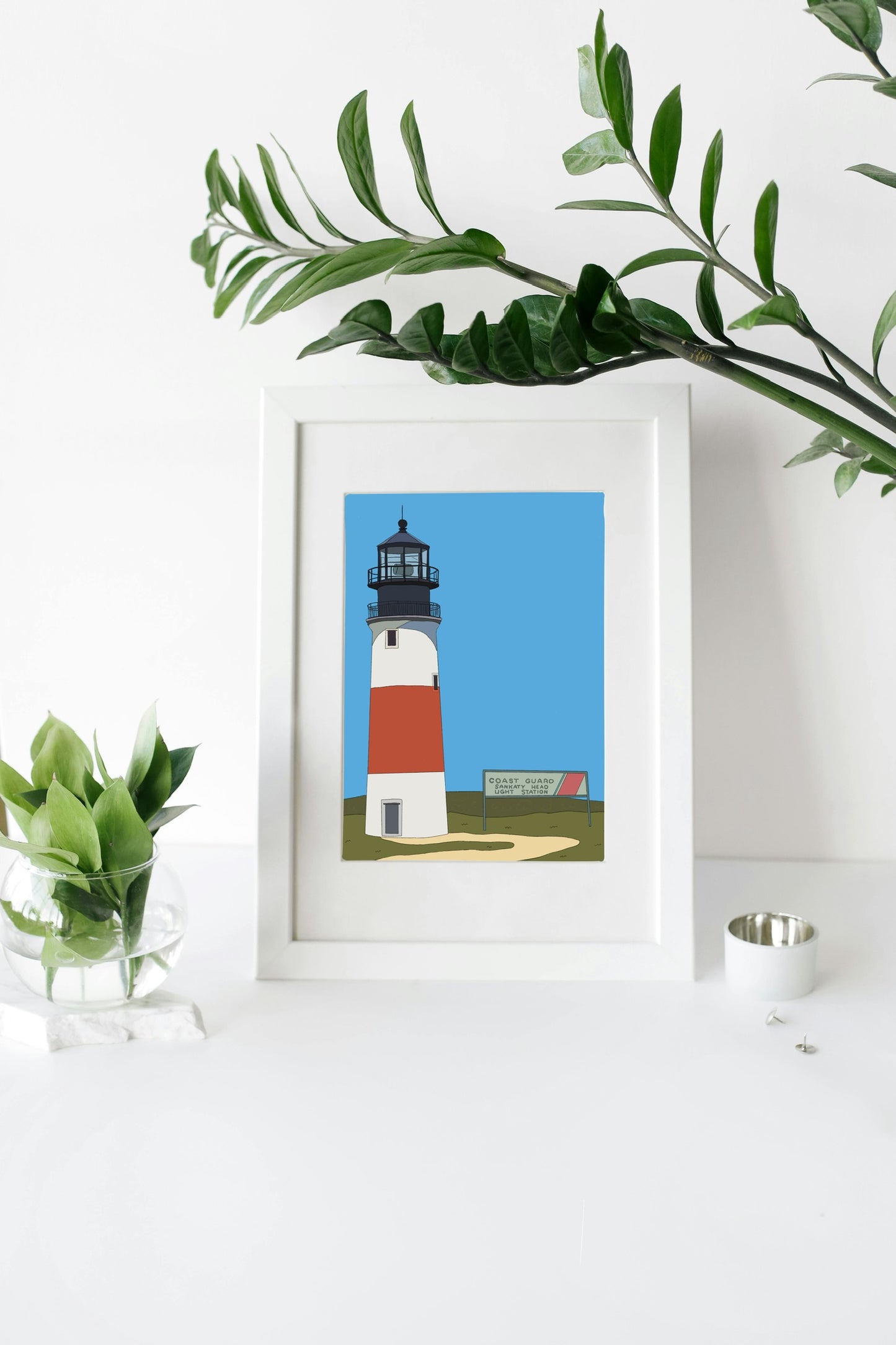 Sankaty Lighthouse, Nantucket Illustration