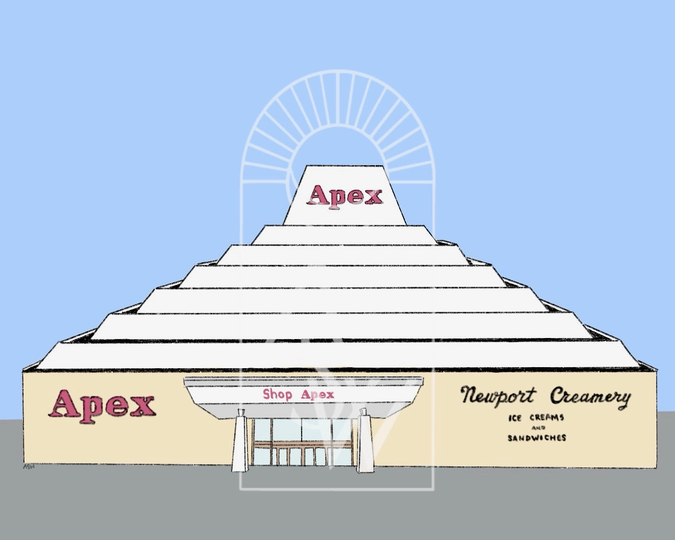 Apex Pyramid Pawtucket Illustration