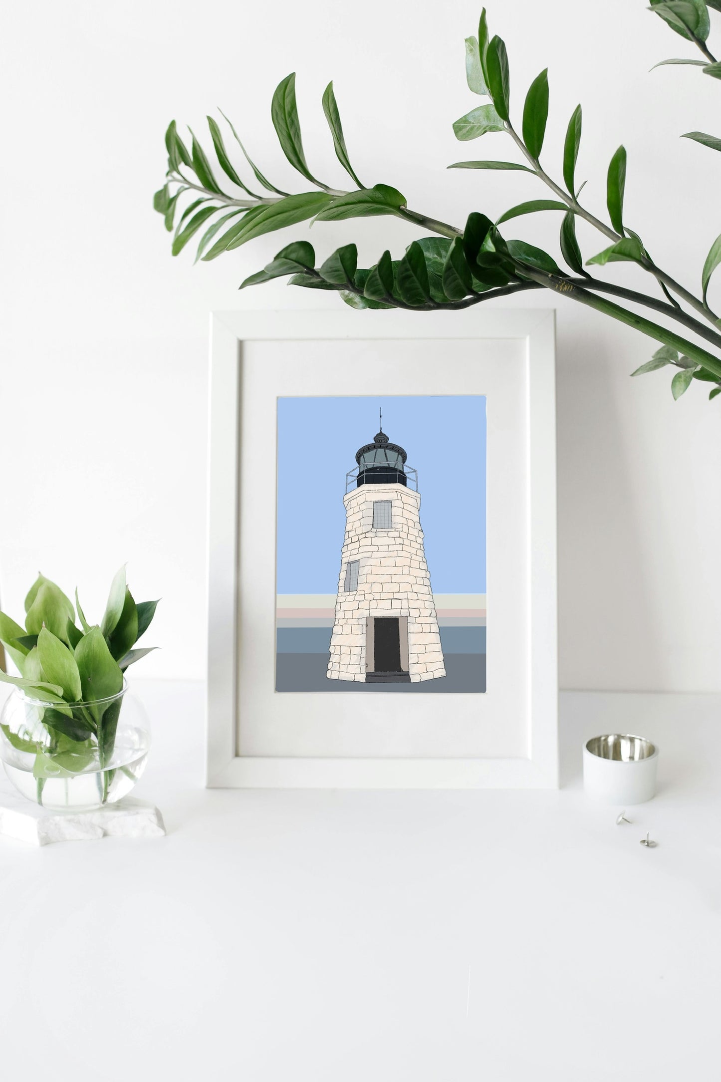 Goat Island Light, Newport RI Print