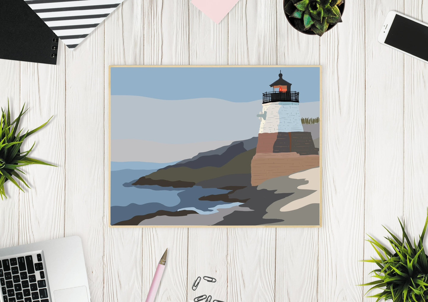 Castle Hill Lighthouse, Newport RI Print