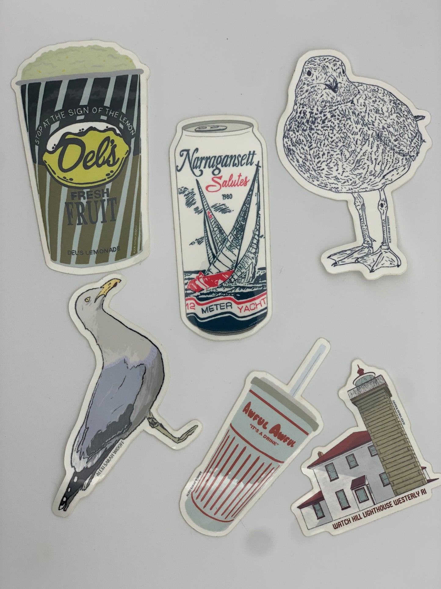 Rhode Island Beach Day Sticker Pack