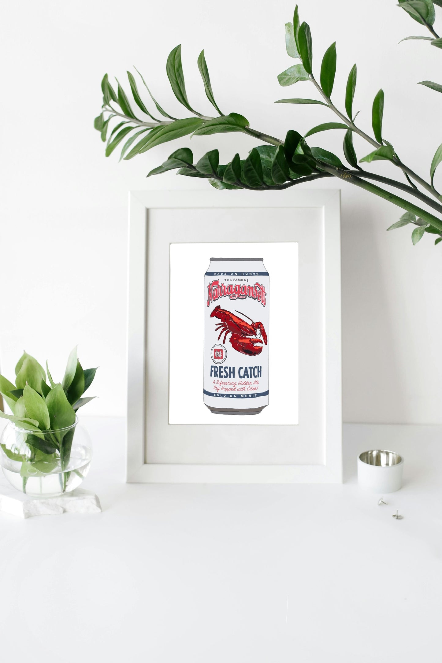 Fresh Catch - Narragansett Beer Illustration