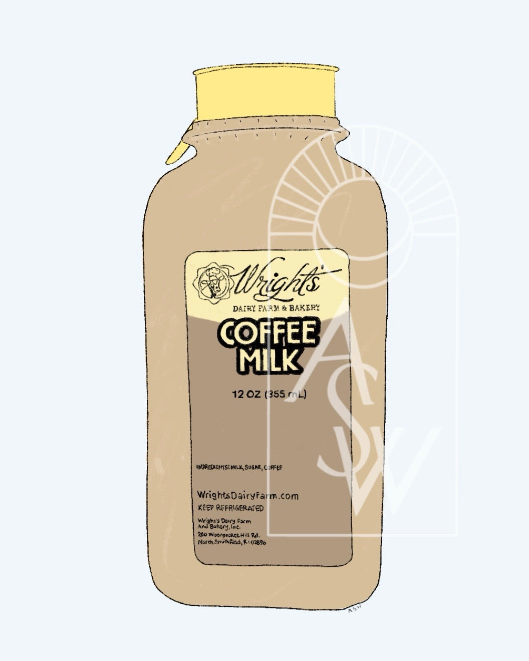 Coffee Milk Illustration