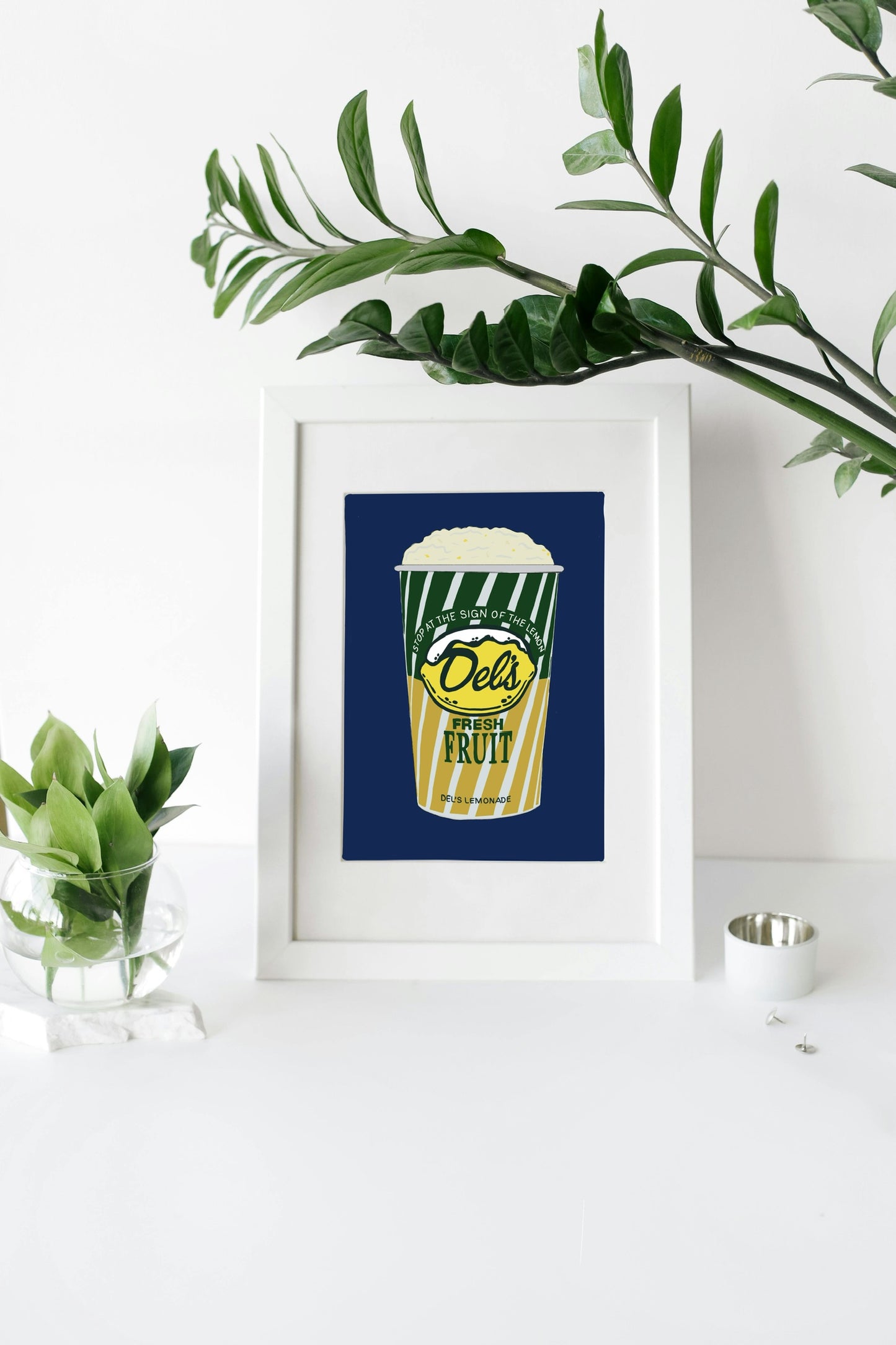 Del's Lemonade Print (blue background)