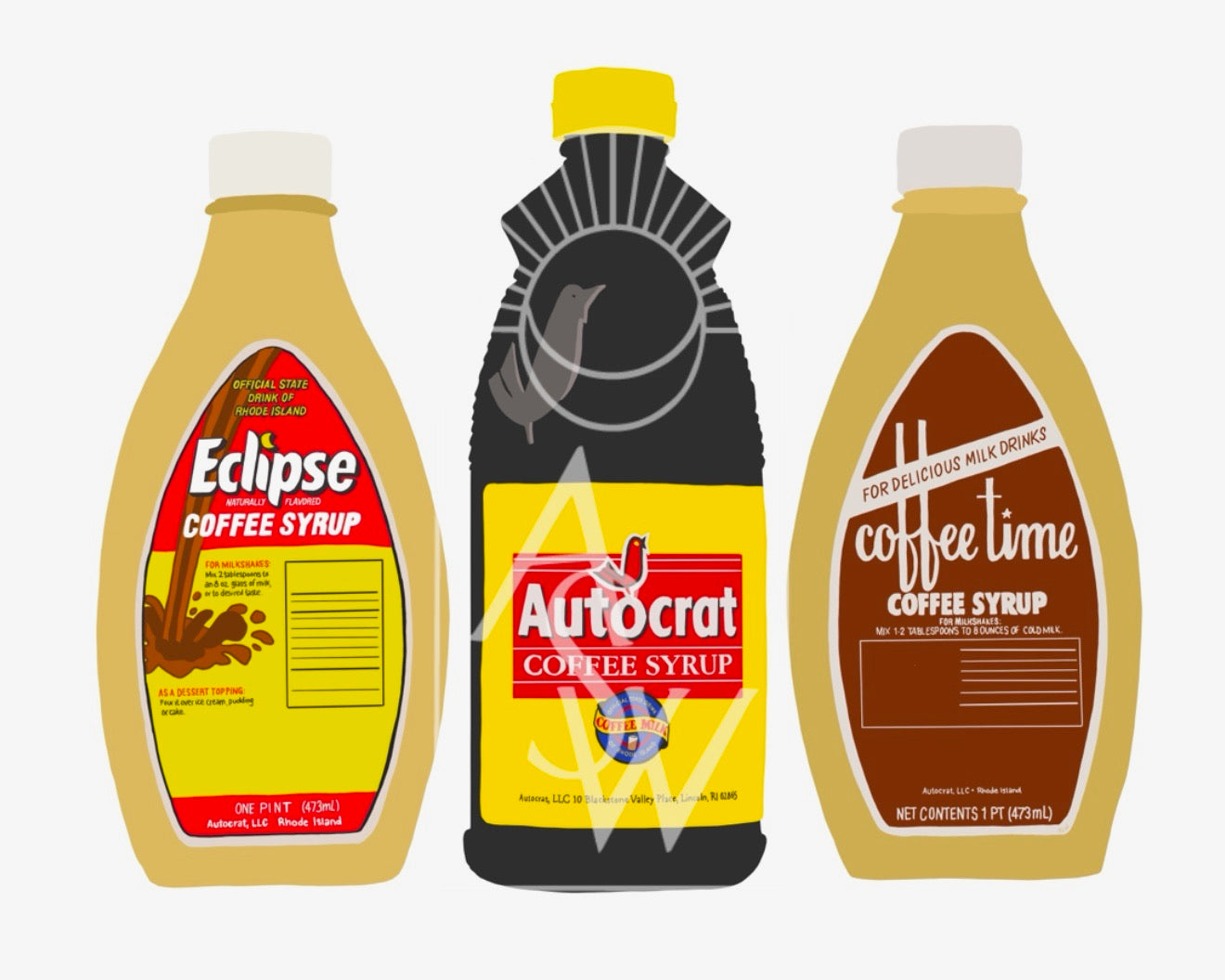 Autocrat's Coffee Syrup Illustration